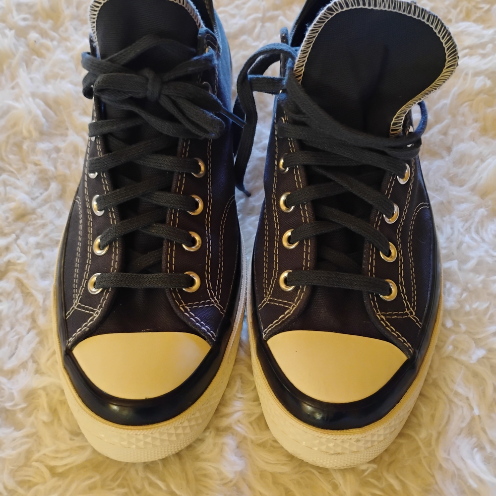 Moncler Blue High-Top Sneakers